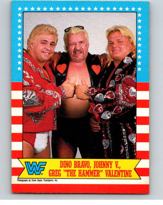 1987 O-Pee-Chee WWF #12 Dino Bravo/Johnny Valiant/Greg Valentine   V69421 Image 1