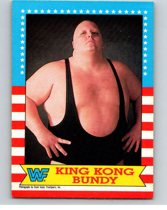 1987 O-Pee-Chee WWF #15 King Kong Bundy   V69426 Image 1