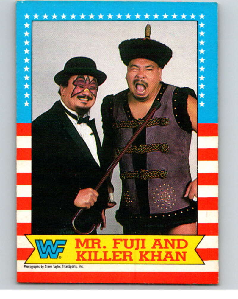 1987 O-Pee-Chee WWF #17 Killer Khan/Mr. Fuji   V69430 Image 1