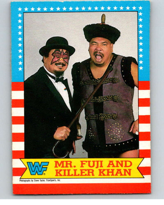 1987 O-Pee-Chee WWF #17 Killer Khan/Mr. Fuji   V69433 Image 1
