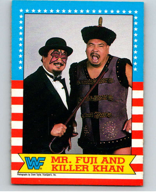 1987 O-Pee-Chee WWF #17 Killer Khan/Mr. Fuji   V69434 Image 1