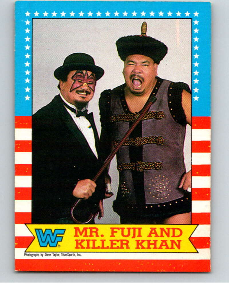 1987 O-Pee-Chee WWF #17 Killer Khan/Mr. Fuji   V69435 Image 1