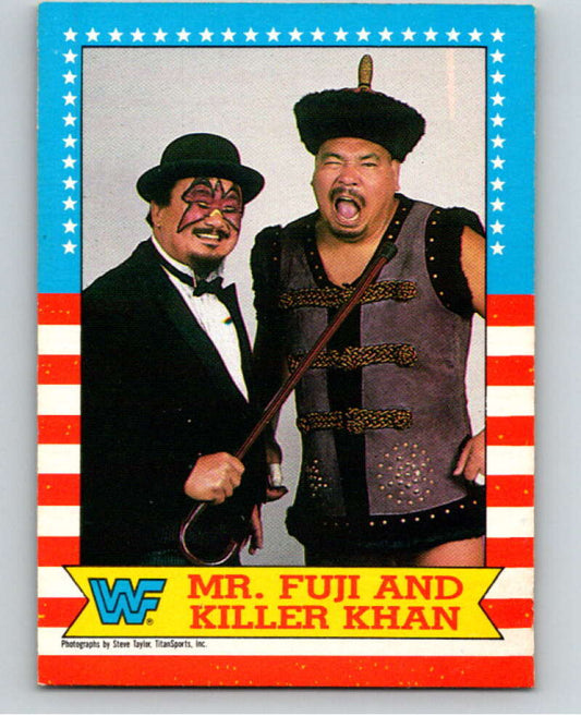 1987 O-Pee-Chee WWF #17 Killer Khan/Mr. Fuji   V69435 Image 1