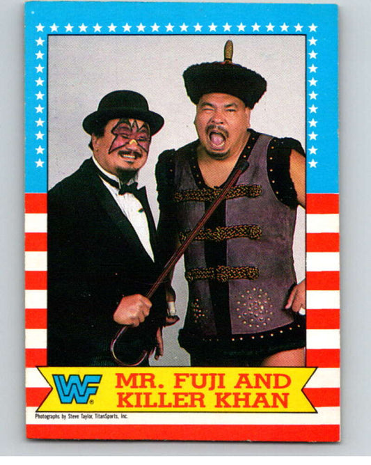 1987 O-Pee-Chee WWF #17 Killer Khan/Mr. Fuji   V69436 Image 1