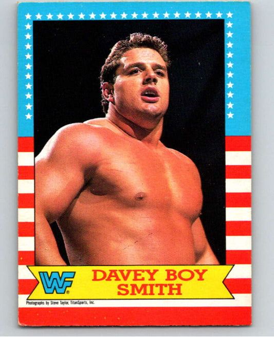 1987 O-Pee-Chee WWF #19 Davey Boy Smith   V69449 Image 1