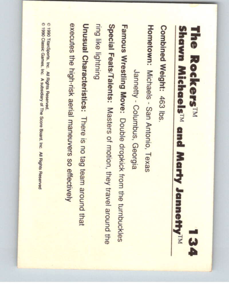 1990 Classic WWF #134 The Rockers    V69720 Image 2