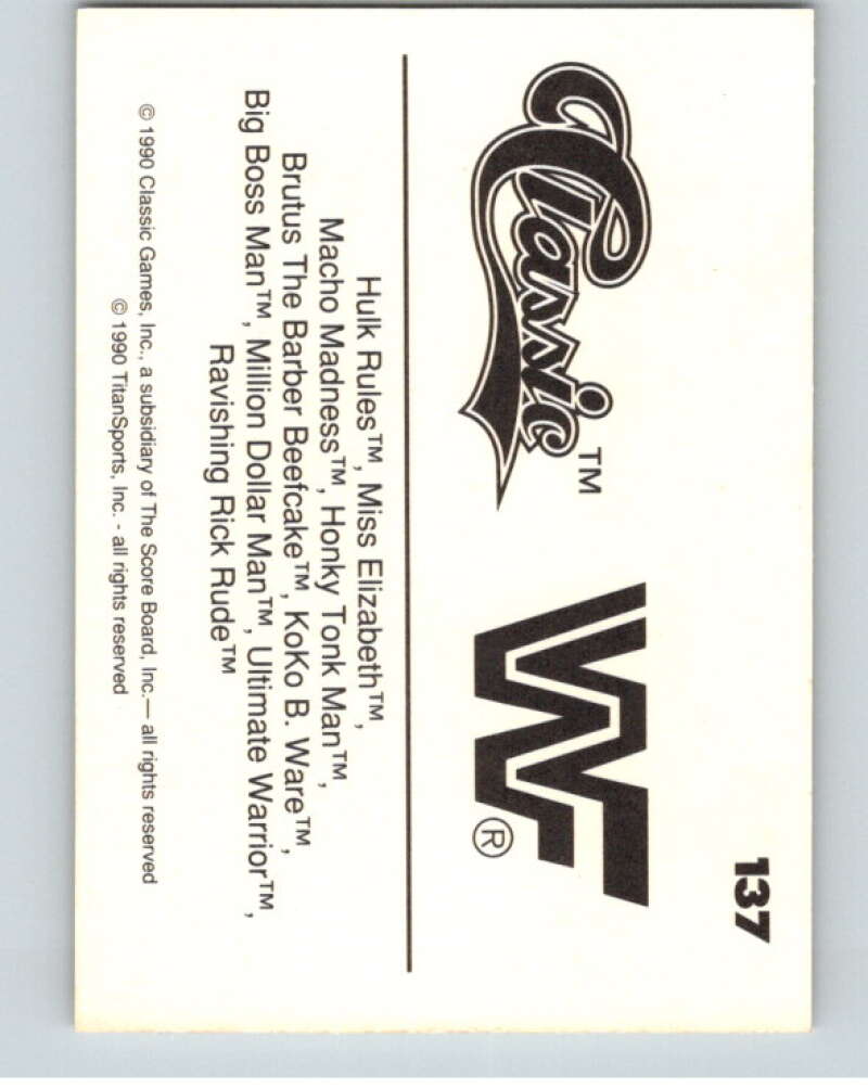 1990 Classic WWF #137 Macho Madness    V69726 Image 2