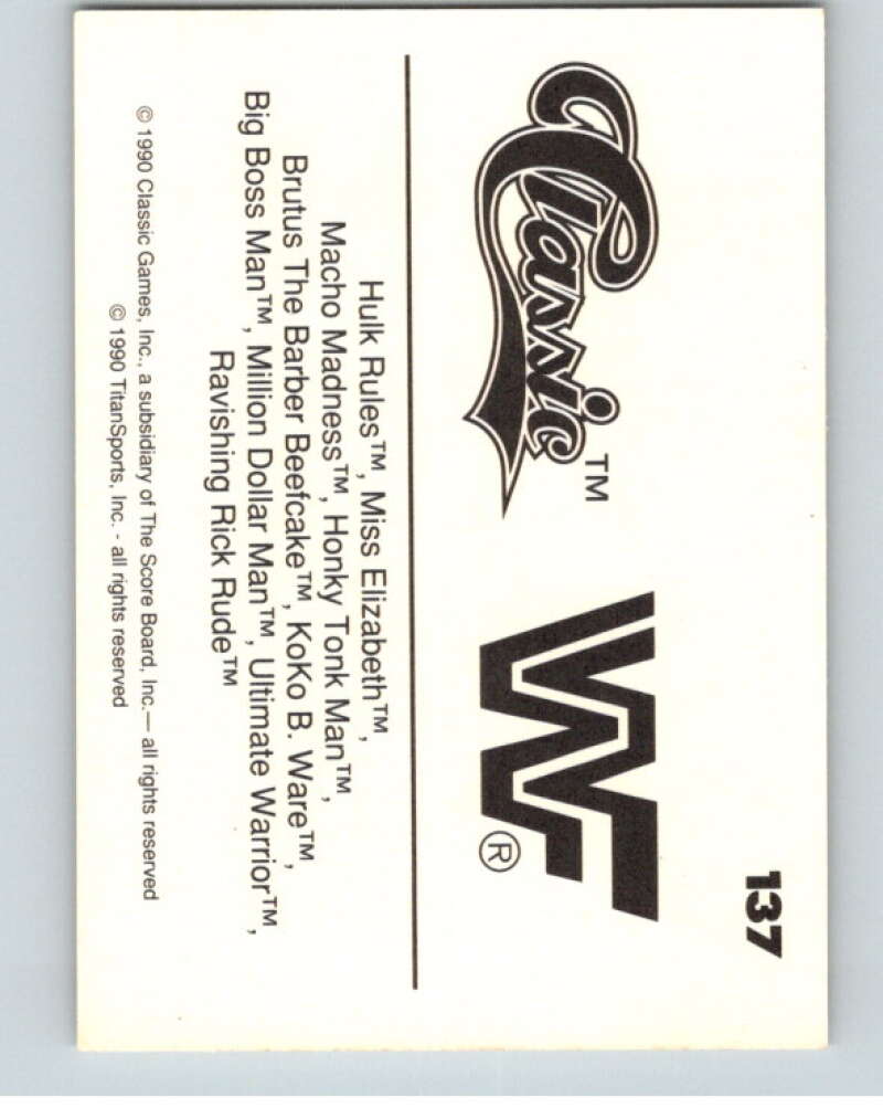 1990 Classic WWF #137 Macho Madness    V69727 Image 2