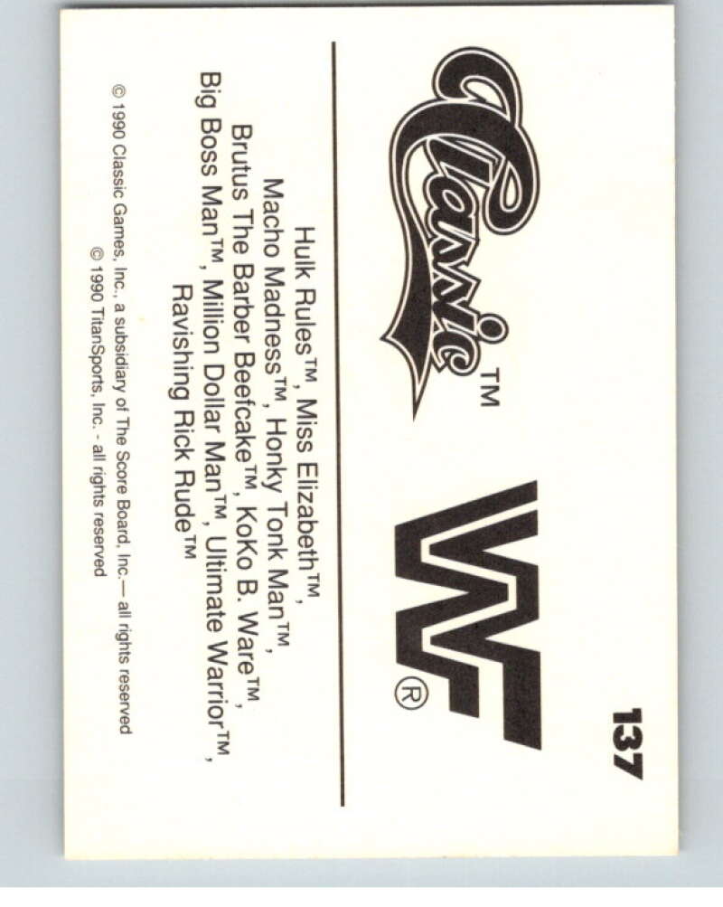 1990 Classic WWF #137 Macho Madness    V69730 Image 2