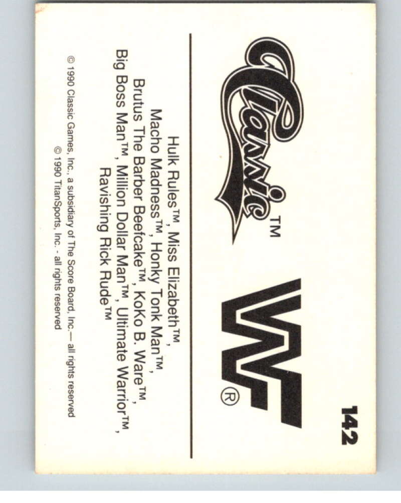 1990 Classic WWF #142 Big Boss Man    V69736 Image 2