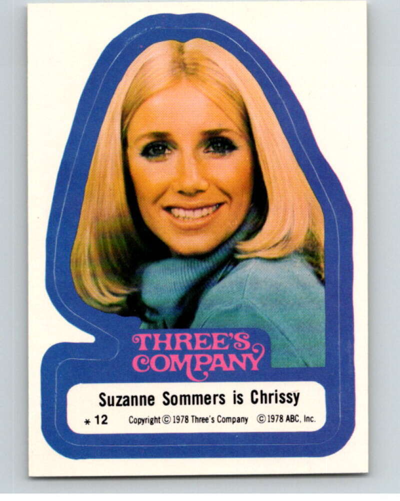 1978 Topps Three's Company Sticker #12 Suzanne is Chrissy   V69744 Image 1