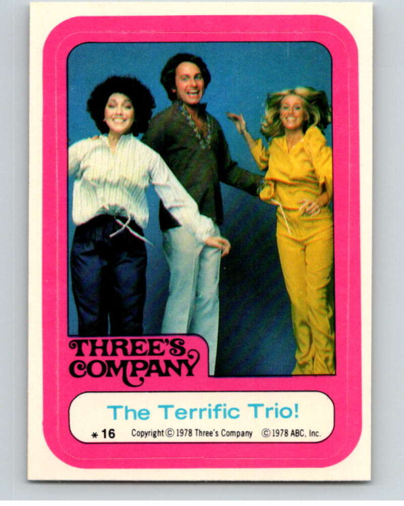 1978 Topps Three's Company Sticker #16 The Terrific Trio!   V69745 Image 1