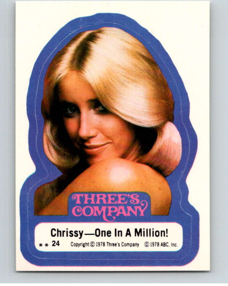 1978 Topps Three's Company Sticker #24 Chrissy - One In A Million!   V69749 Image 1
