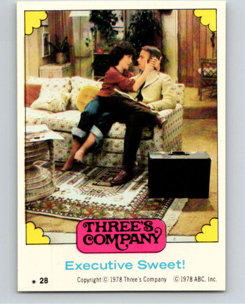 1978 Topps Three's Company Sticker #28 Executive Sweet!   V69751 Image 1