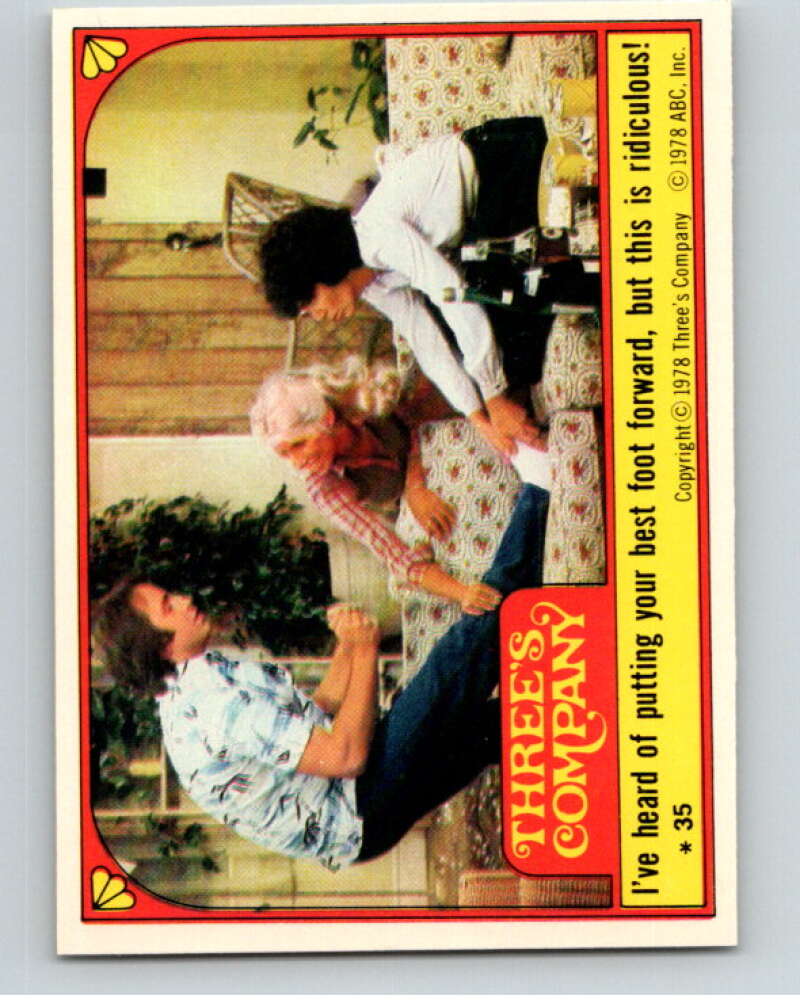 1978 Topps Three's Company Sticker #35 I've heard of putting..  V69752 Image 1