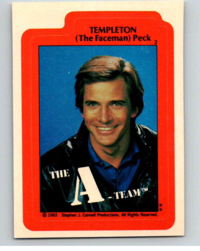 1983 Topps A-Team Stickers  #2 Templeton The Faceman Peck   V69814 Image 1