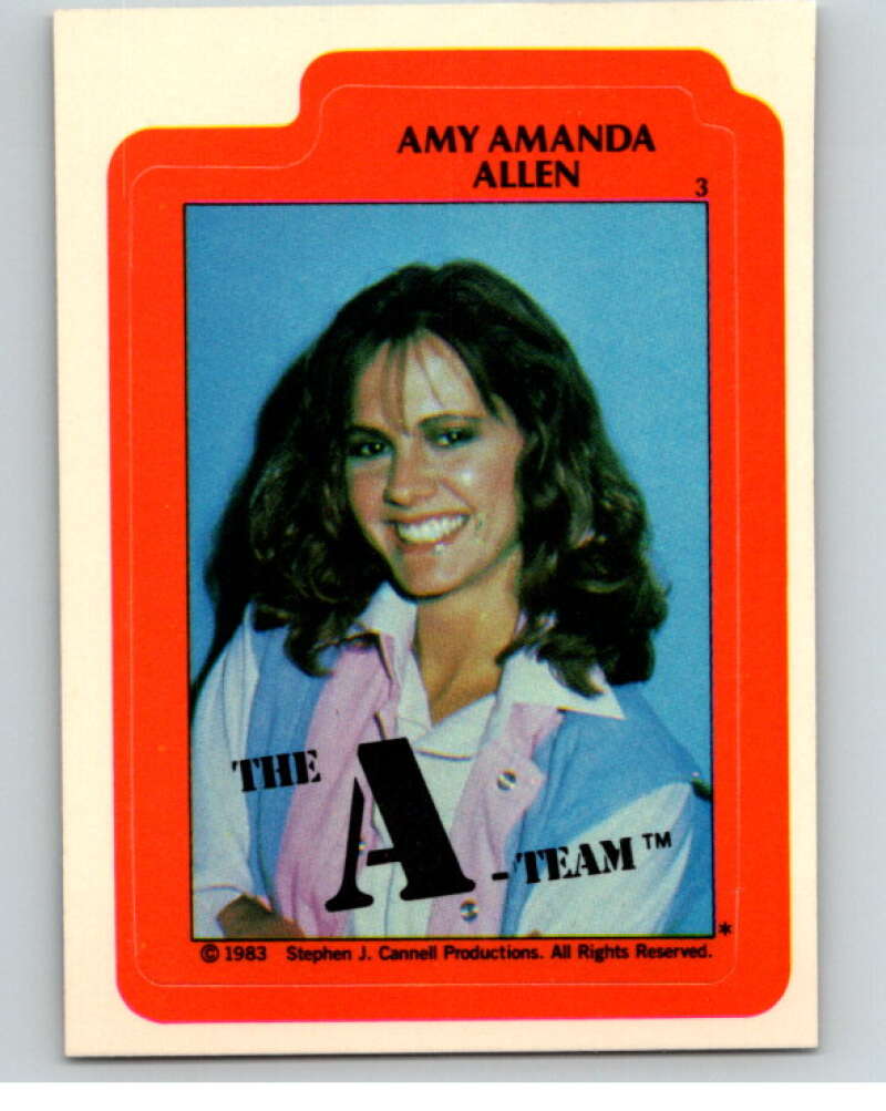 1983 Topps A-Team Stickers  #3 Amy Amanda Allen   V69816 Image 1