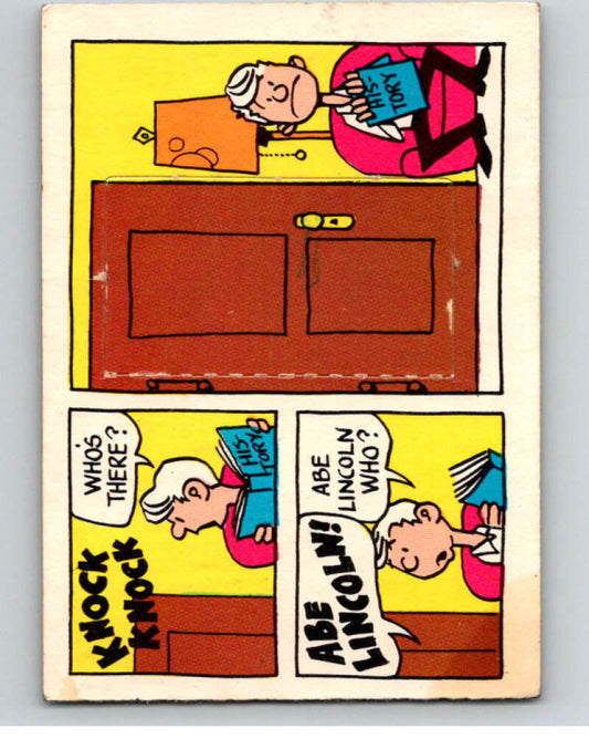 1968 Topps  Laugh-In Punch Outs  #41 Abe Lincoln   V69891 Image 1