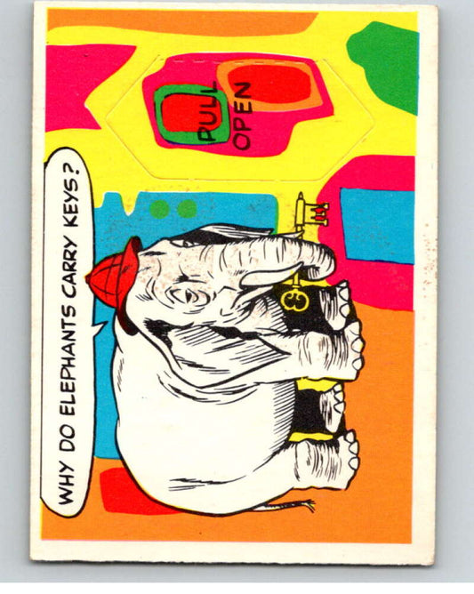 1968 Topps  Laugh-In Punch Outs  #67 Why do elephants..  V69908 Image 1