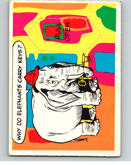1968 Topps  Laugh-In Punch Outs  #67 Why do elephants..  V69909 Image 1