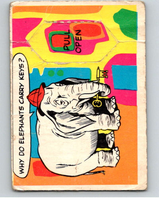 1968 Topps  Laugh-In Punch Outs  #67 Why do elephants..  V69910 Image 1