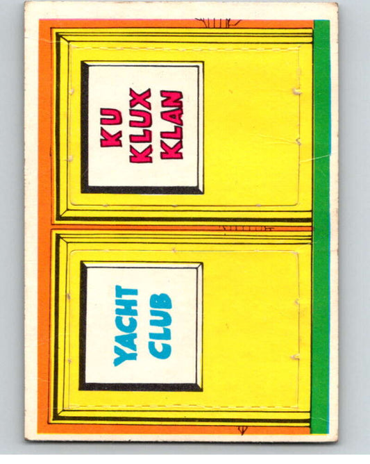 1968 Topps  Laugh-In Punch Outs  #71 Yacht Club/Ku Klux Klan   V69919 Image 1
