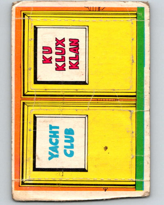 1968 Topps  Laugh-In Punch Outs  #71 Yacht Club/Ku Klux Klan   V69920 Image 1