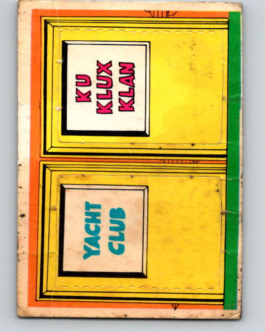 1968 Topps  Laugh-In Punch Outs  #71 Yacht Club/Ku Klux Klan   V69921 Image 1