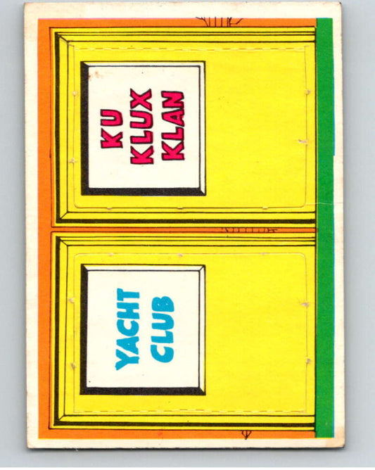 1968 Topps  Laugh-In Punch Outs  #71 Yacht Club/Ku Klux Klan   V69922 Image 1
