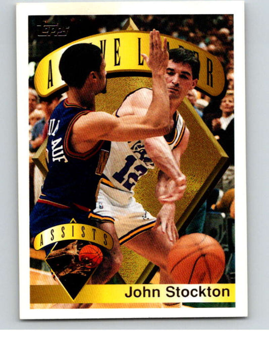1995-96 Topps NBA #3 John Stockton AL  Utah Jazz  V69965 Image 1