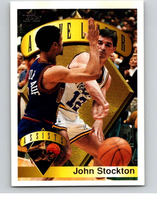 1995-96 Topps NBA #3 John Stockton AL  Utah Jazz  V69966 Image 1