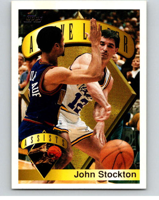 1995-96 Topps NBA #3 John Stockton AL  Utah Jazz  V69967 Image 1