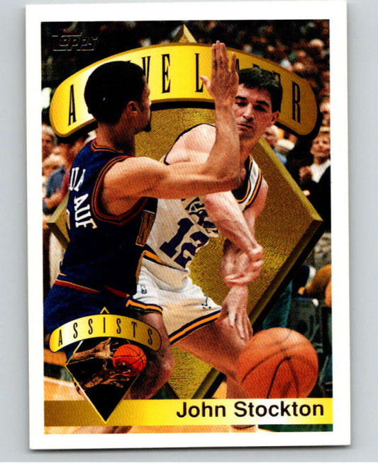 1995-96 Topps NBA #3 John Stockton AL  Utah Jazz  V69969 Image 1