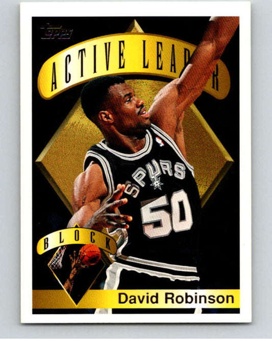 1995-96 Topps NBA #5 David Robinson AL  San Antonio Spurs  V69971 Image 1
