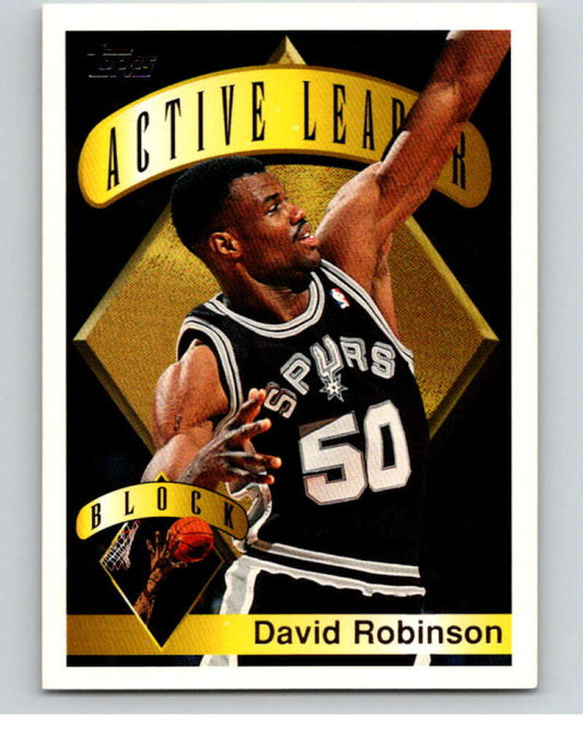 1995-96 Topps NBA #5 David Robinson AL  San Antonio Spurs  V69972 Image 1