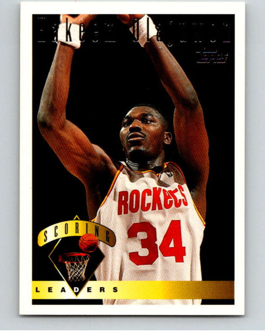 1995-96 Topps NBA #7 Hakeem Olajuwon LL  Houston Rockets  V69976 Image 1