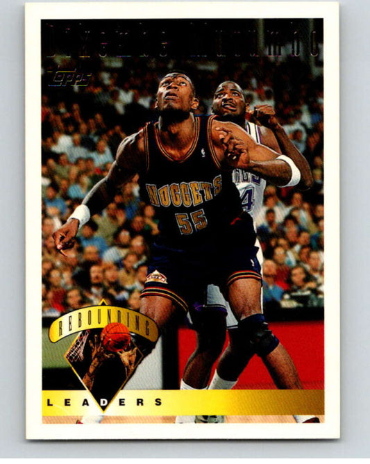 1995-96 Topps NBA #12 Dikembe Mutombo LL  Denver Nuggets  V69981 Image 1