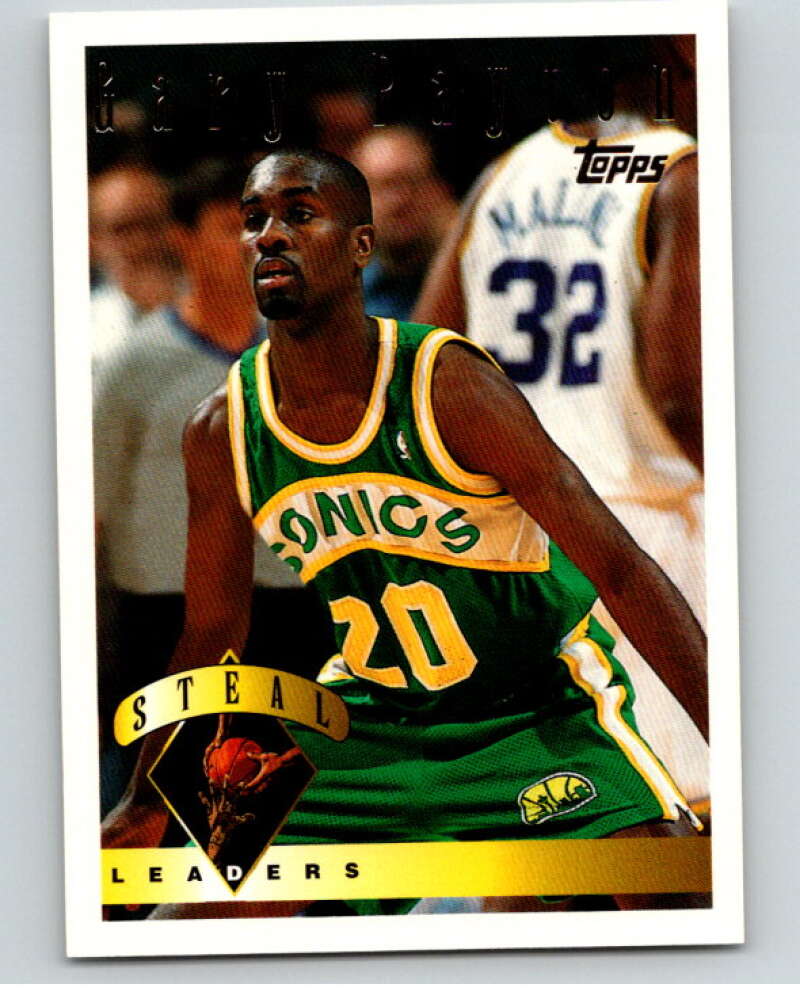 1995-96 Topps NBA #23 Gary Payton LL  Seattle SuperSonics  V69994 Image 1