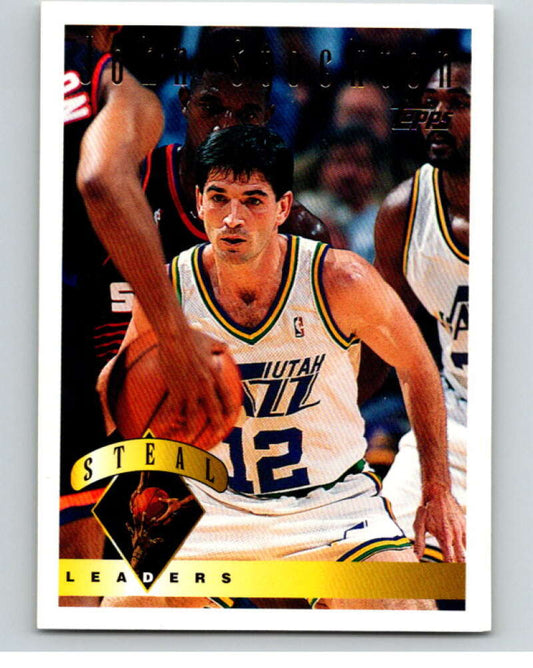 1995-96 Topps NBA #24 John Stockton LL  Utah Jazz  V69996 Image 1