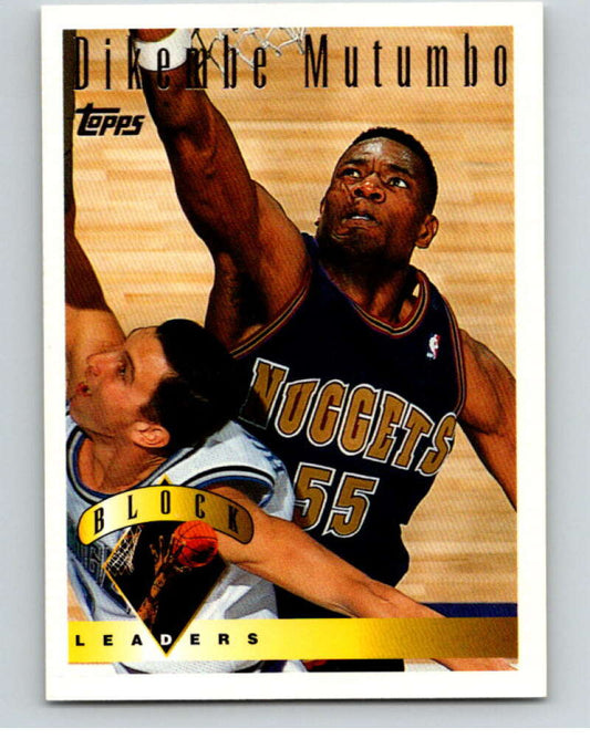 1995-96 Topps NBA #26 Dikembe Mutombo LL  Denver Nuggets  V70003 Image 1
