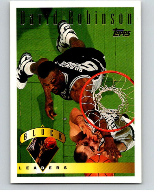1995-96 Topps NBA #29 David Robinson LL  San Antonio Spurs  V70010 Image 1