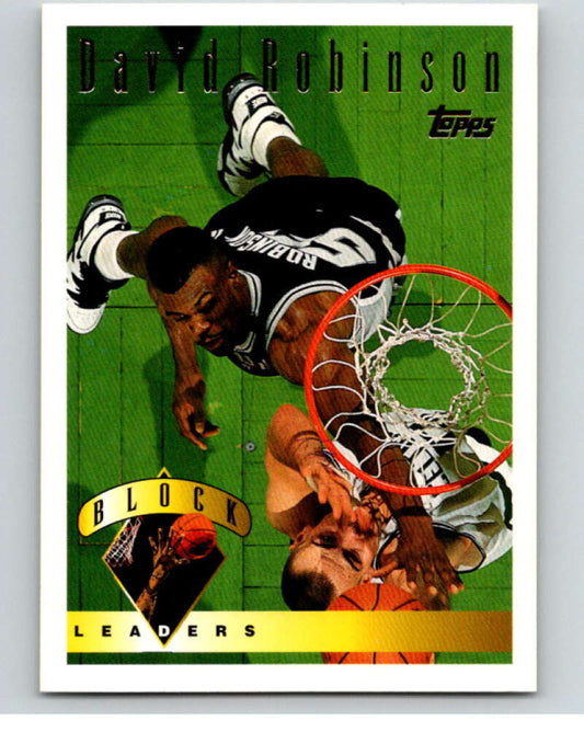 1995-96 Topps NBA #29 David Robinson LL  San Antonio Spurs  V70011 Image 1