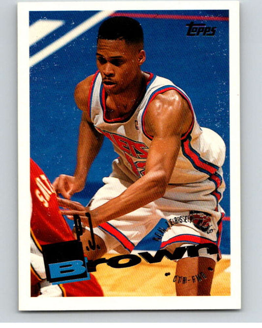 1995-96 Topps NBA #47 P.J. Brown  New Jersey Nets  V70043 Image 1
