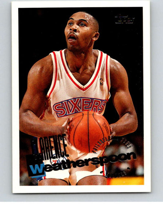 1995-96 Topps NBA #55 Clarence Weatherspoon  Philadelphia 76ers  V70052 Image 1