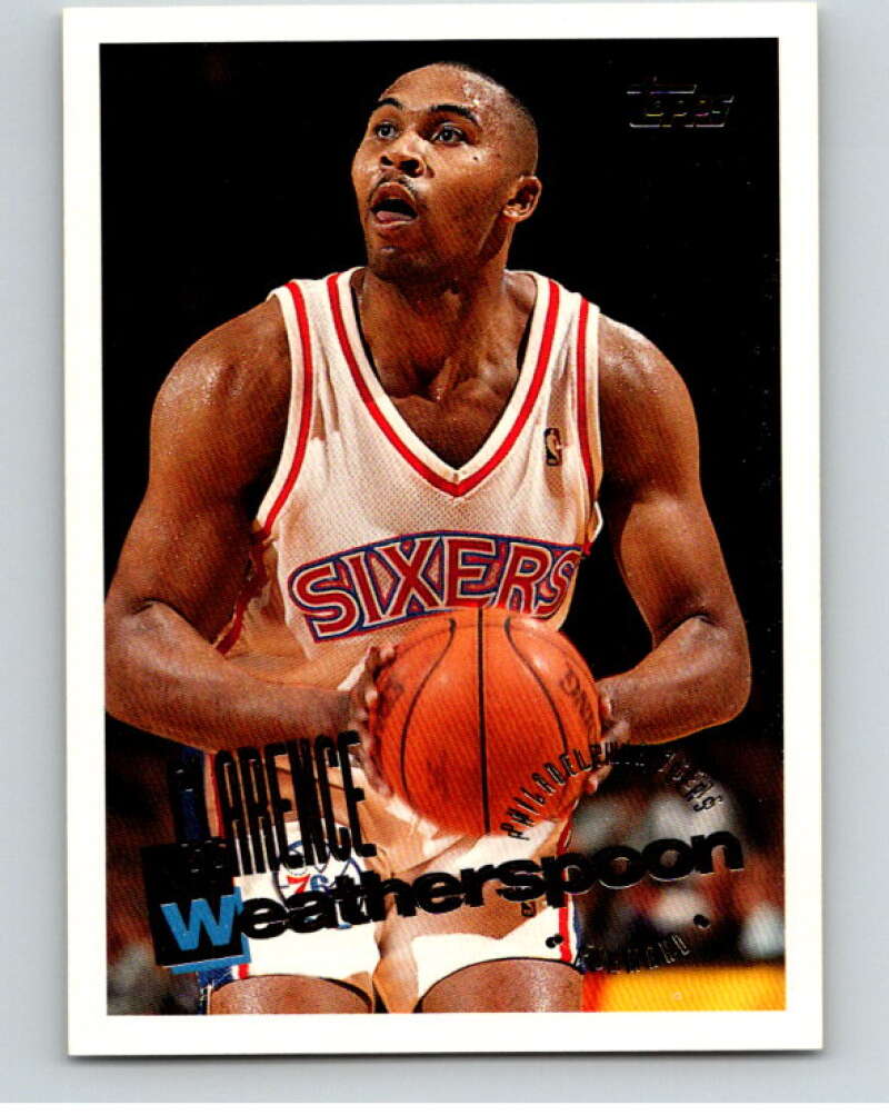 1995-96 Topps NBA #55 Clarence Weatherspoon  Philadelphia 76ers  V70052 Image 1