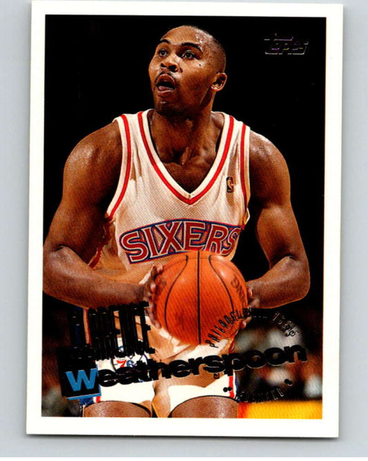 1995-96 Topps NBA #55 Clarence Weatherspoon  Philadelphia 76ers  V70053 Image 1