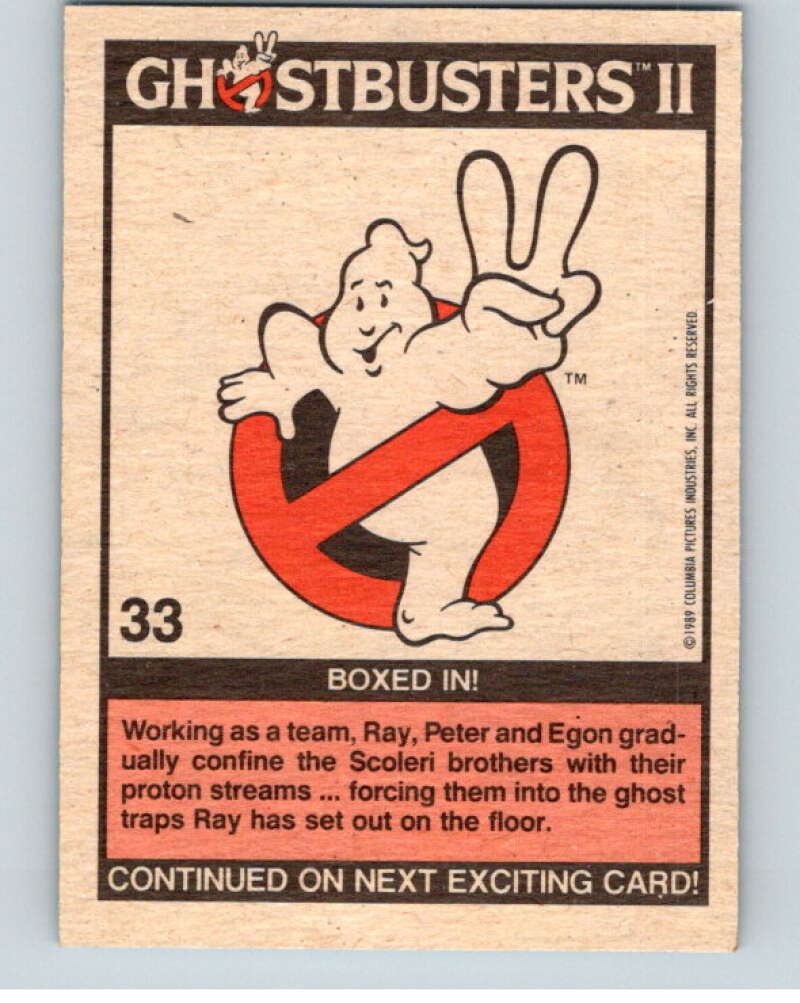 1989 Topps Ghostbusters II #33 Boxed In!   V70573 Image 2
