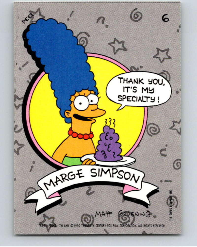 1990 The Simpsons Stickers #6 Marge Simpson  V70645 Image 1