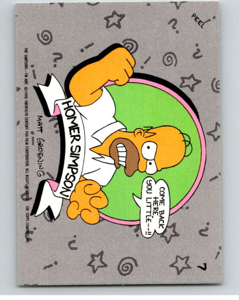 1990 The Simpsons Stickers #7 Homer Simpson   V70646 Image 1
