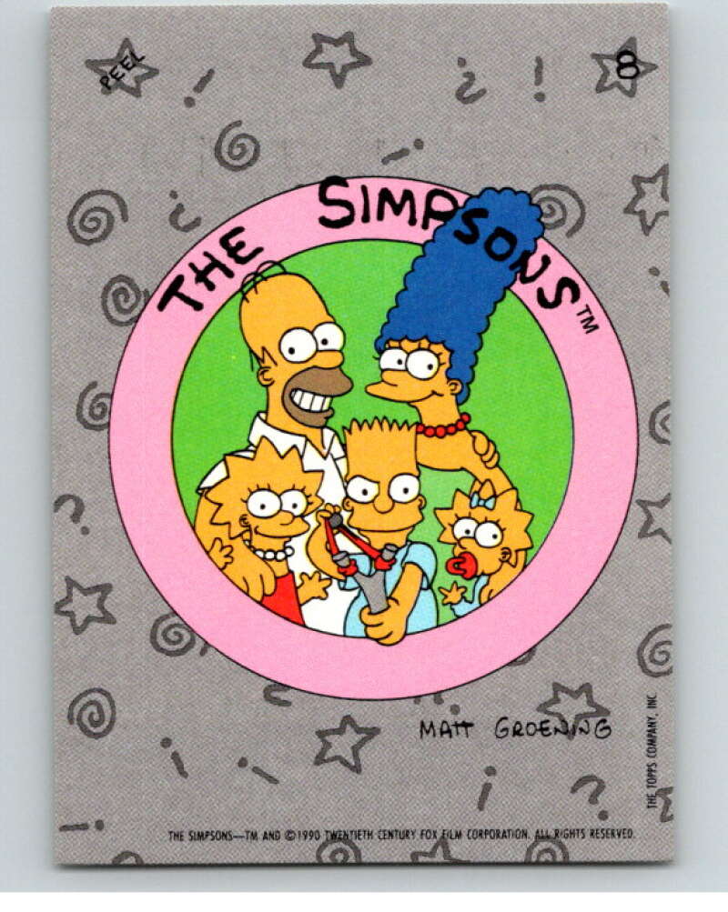 1990 The Simpsons Stickers #8 The Simpsons  V70647 Image 1